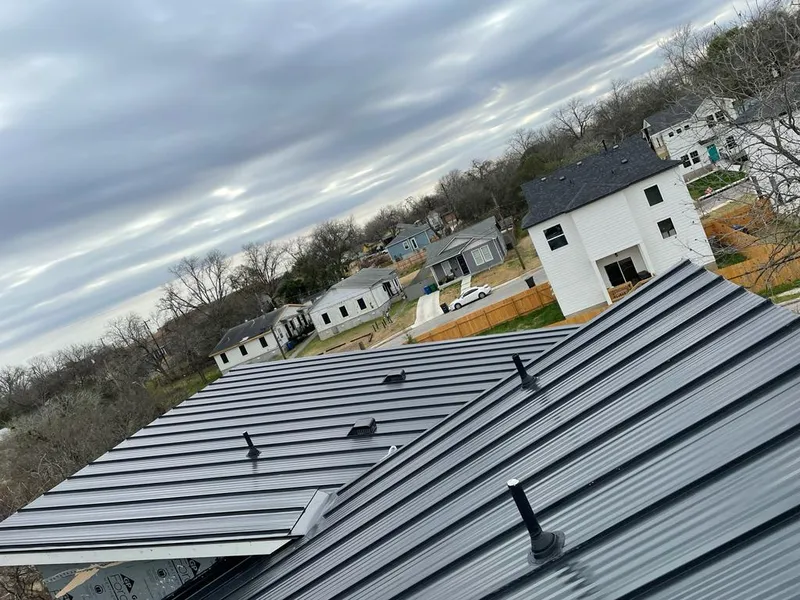Standing seam metal roof panels with vents for Skylight Repair in Pickerington